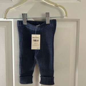 Hanna Andersson Dark Blue Ribbed Baby Pants